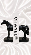 Modern Black Horse Bookends