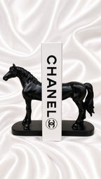Modern Black Horse Bookends
