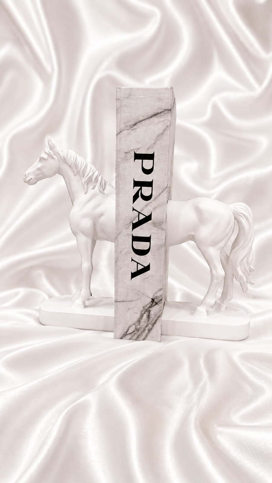 Modern Black Horse Bookends