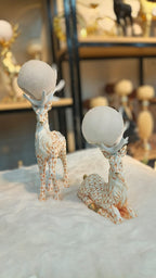 Luxury Metal Deer Figurine Set