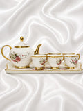 luxury marble tea set with dish
