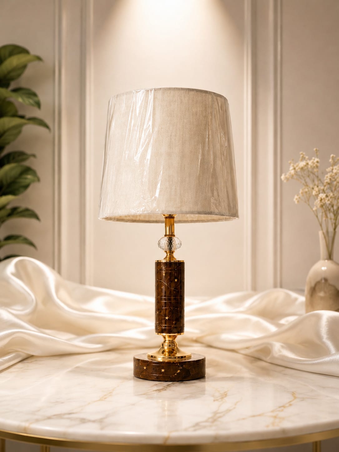 Golden Marble Crystal Table Lamp