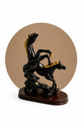 Royal Black & Gold Horse Sculpture