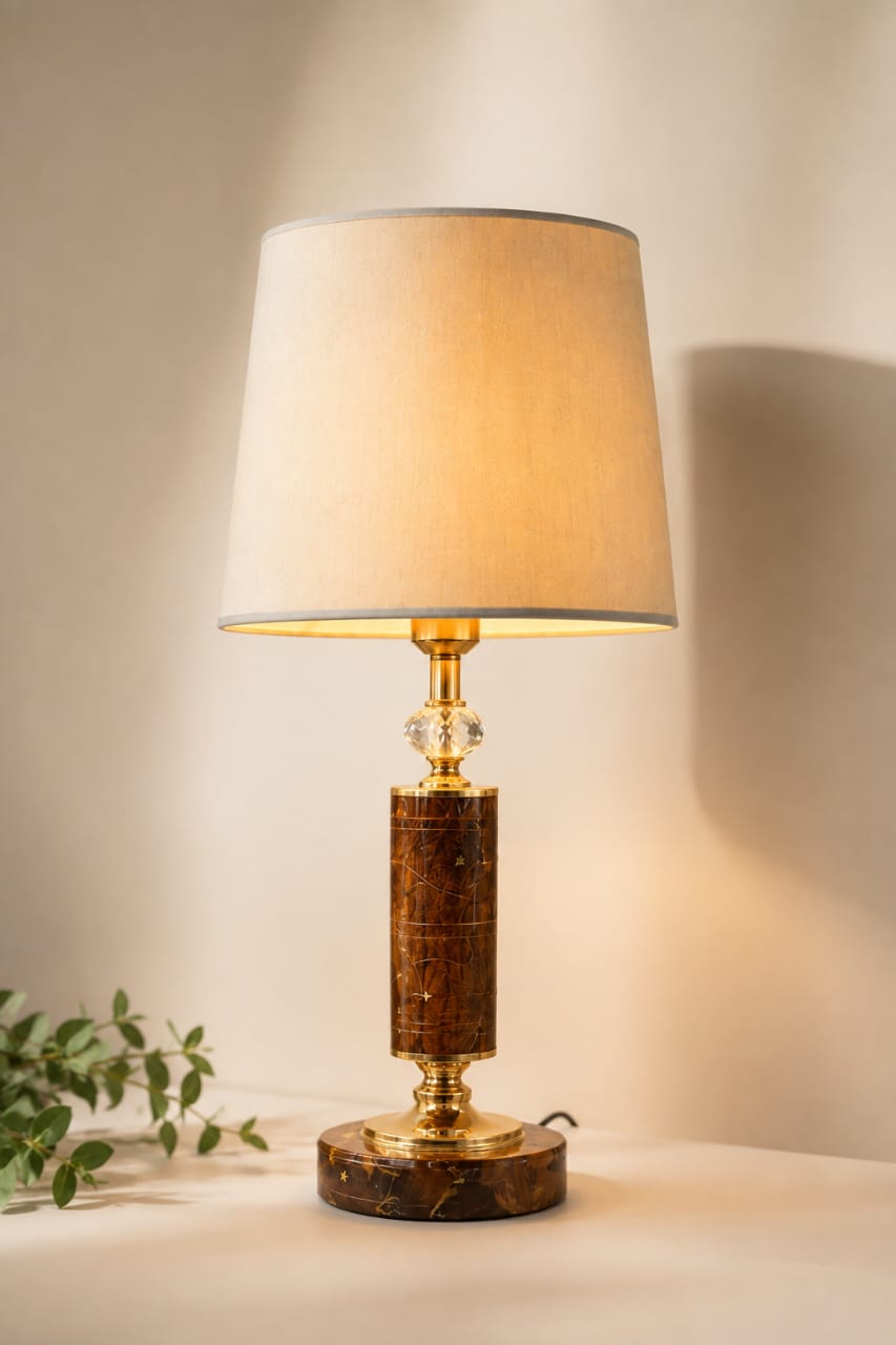 Golden Marble Crystal Table Lamp