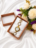 Luxury Gold-Tone Geometric Bracelet Watch