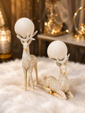 Luxury Metal Deer Figurine Set