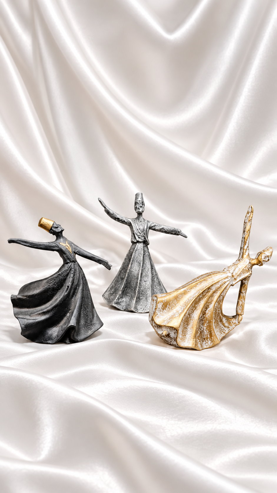 Whirling Dervish Decorative Statue — Set of 3