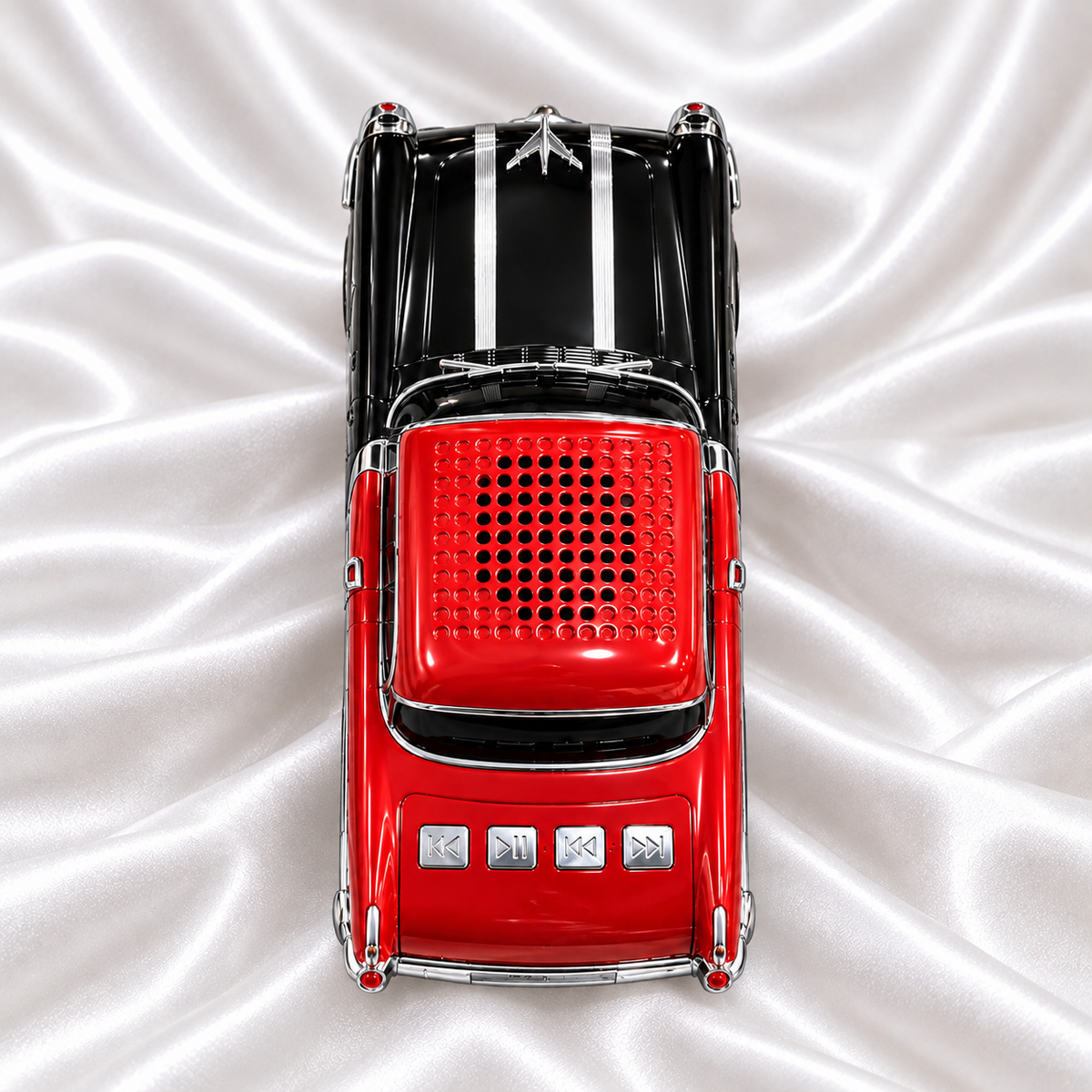 Red & Black Vintage Car Bluetooth Speaker | Metal Showpiece