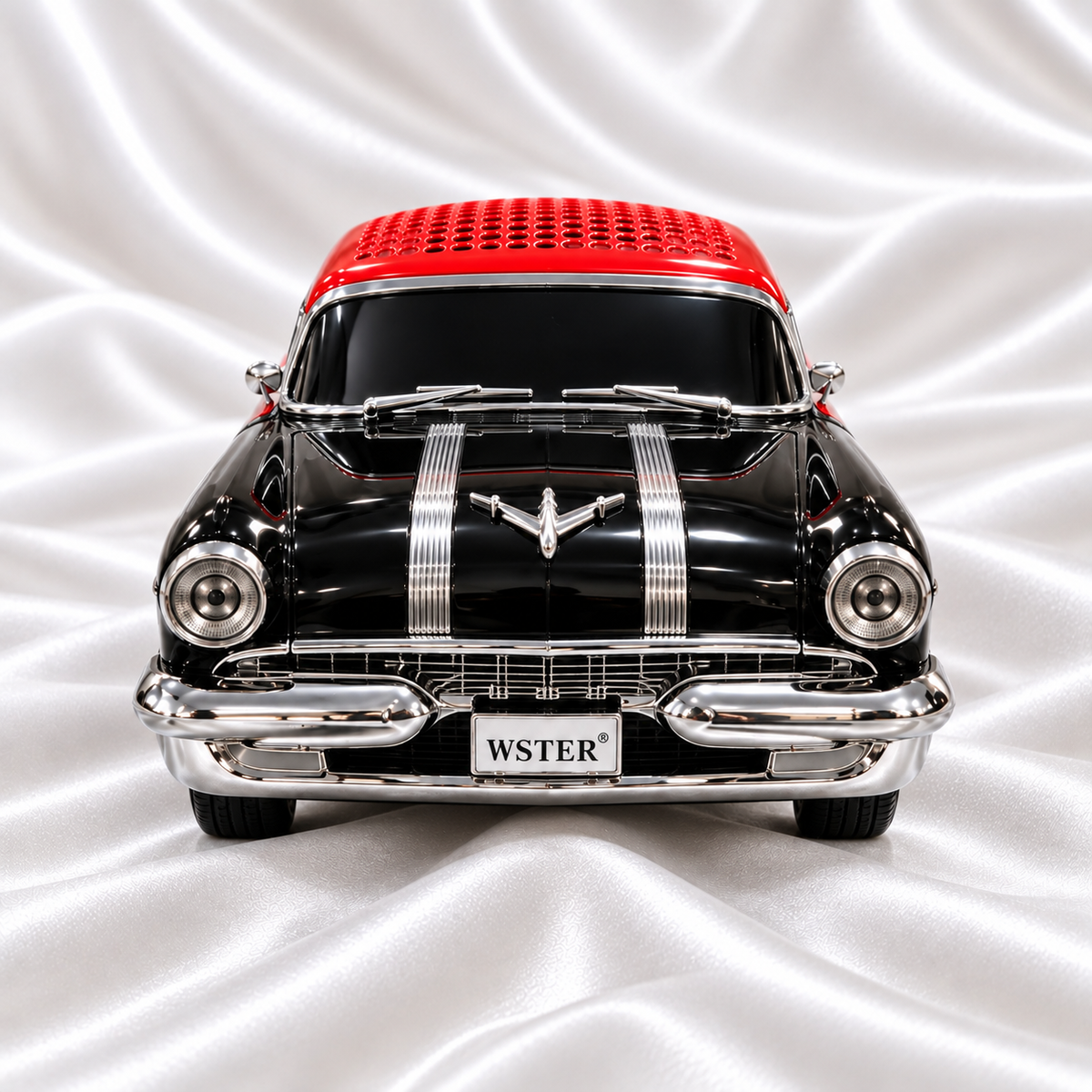Red & Black Vintage Car Bluetooth Speaker | Metal Showpiece