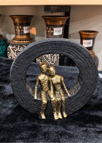 Loving Couple Arch Sculpture — Black & Gold.                                ✅ FREE HOME DELIVERY on this item!