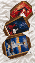 Set of 3 Framed Art Prints – Horse, Dancers & Lighthouse Wall Decor