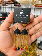 Traditional Black Jhumaka Earrings
