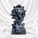 Blue Antique: Blue Antique Lion Head Statue 11 Inch – Luxury Decorative Showpiece