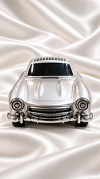 Silver Vintage Car Bluetooth Speaker | Metal Showpiece