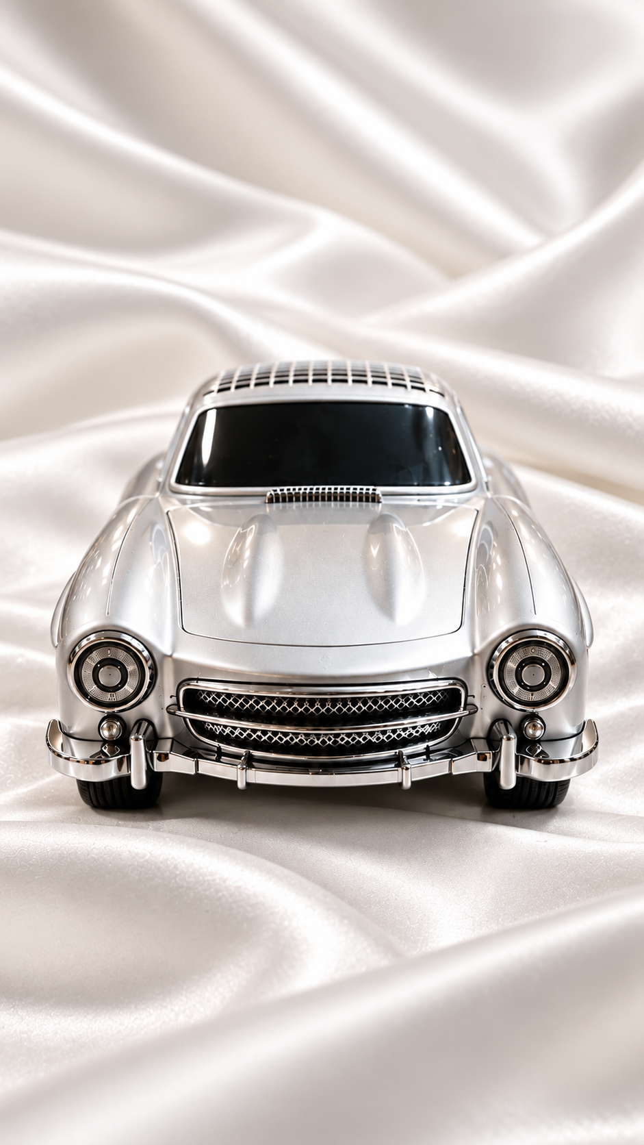 Silver Vintage Car Bluetooth Speaker | Metal Showpiece