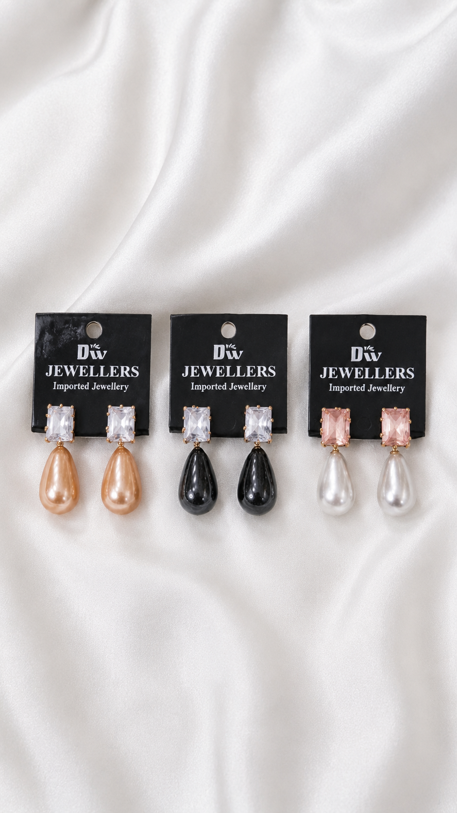 Pearl & Crystal Drop Earrings – 3 Elegant Variants