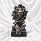 Grey Antique: Grey Antique Lion Head Statue 11 Inch – Luxury Decorative Showpiece