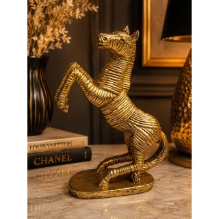 Luxury Golden Horse Figurine for Home Wine Cabinet TV Stand Office Decor